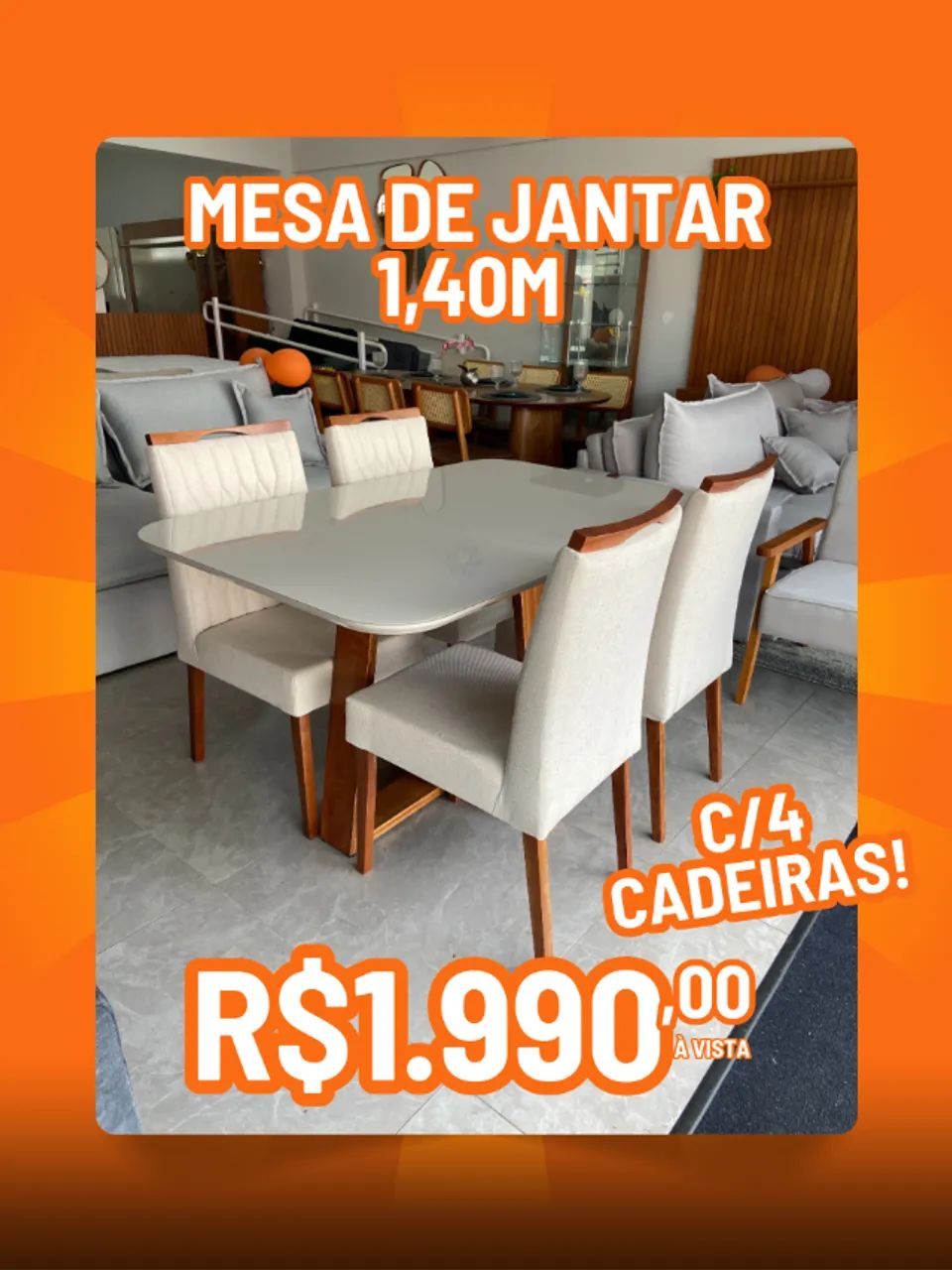 Mesa de Jantar com Cadeira Oferta  de Verdade e Qualidade !  - Foto 4