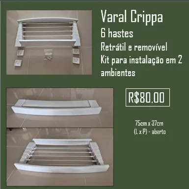 Varal retrátil Crippa