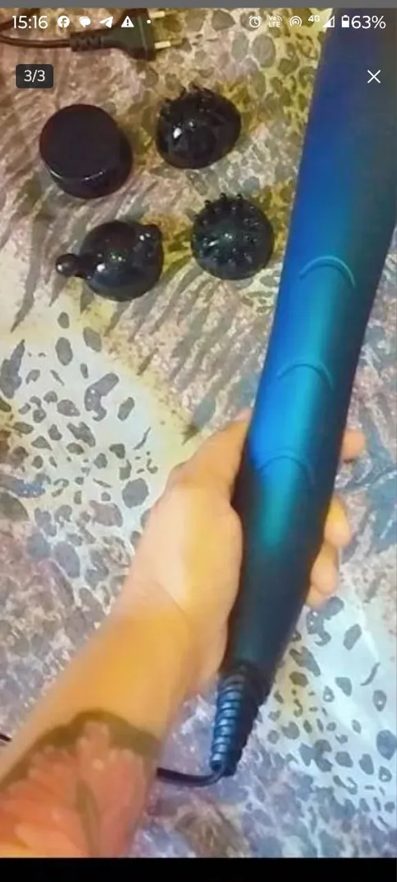 Massageador Elétrico Profissional com 4 Ponteiras