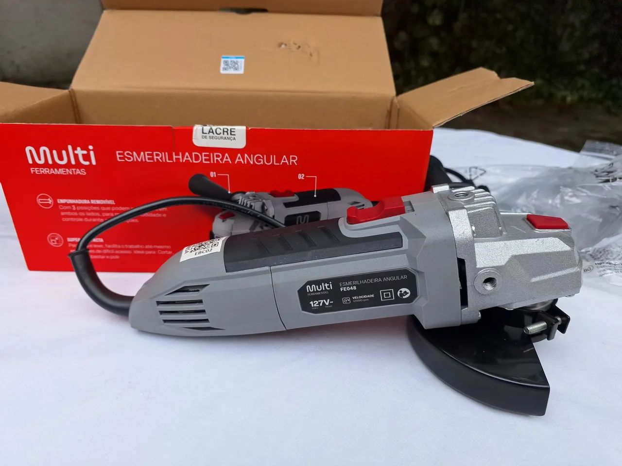 Esmerilhadeira angular Multi, 700w, 127v, 12.000rpm, 1 ano de garantia.  - Foto 5