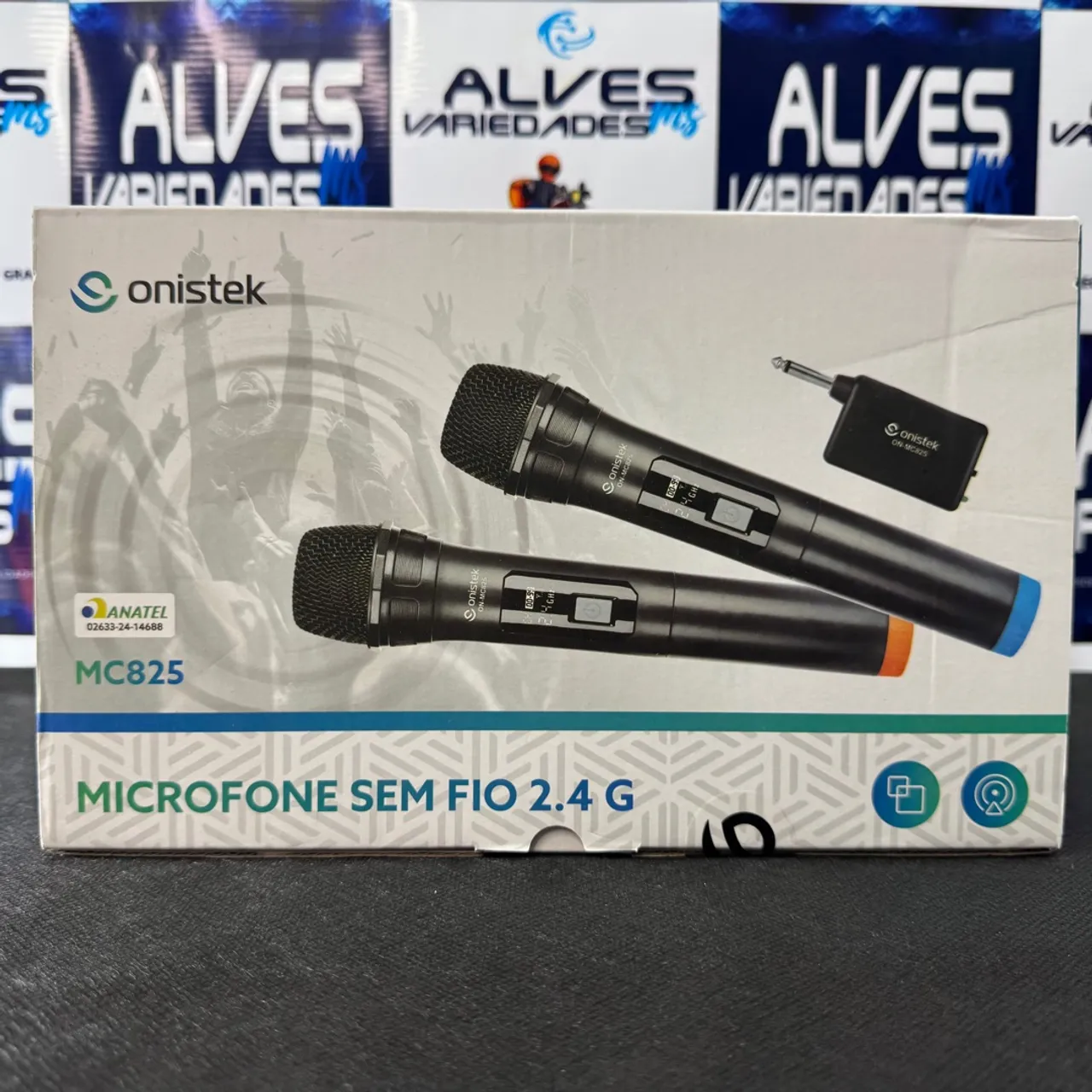 Microfone Sem Fio 2.4G Com visor digital - Novo