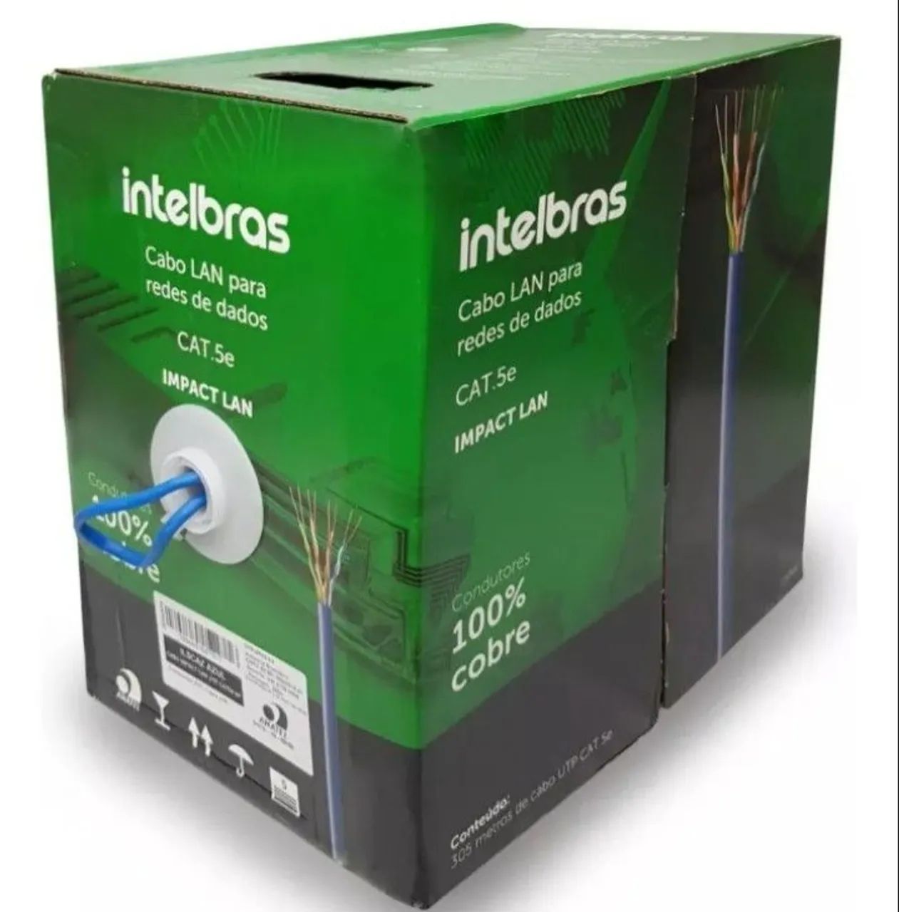 Cat5e Intelbras 100% cobre 300mts
