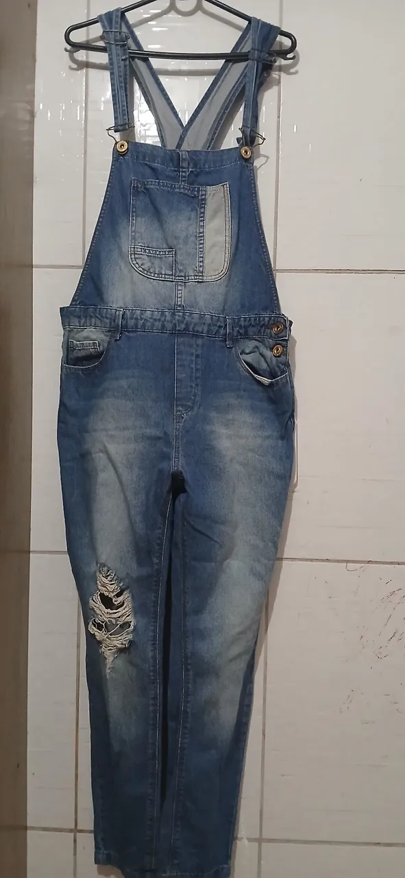 Macacão Jeans Jardineira M
