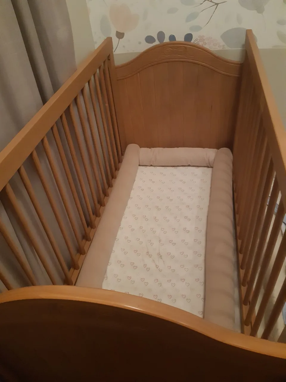 Berço Cama de Madeira com Grade Removível