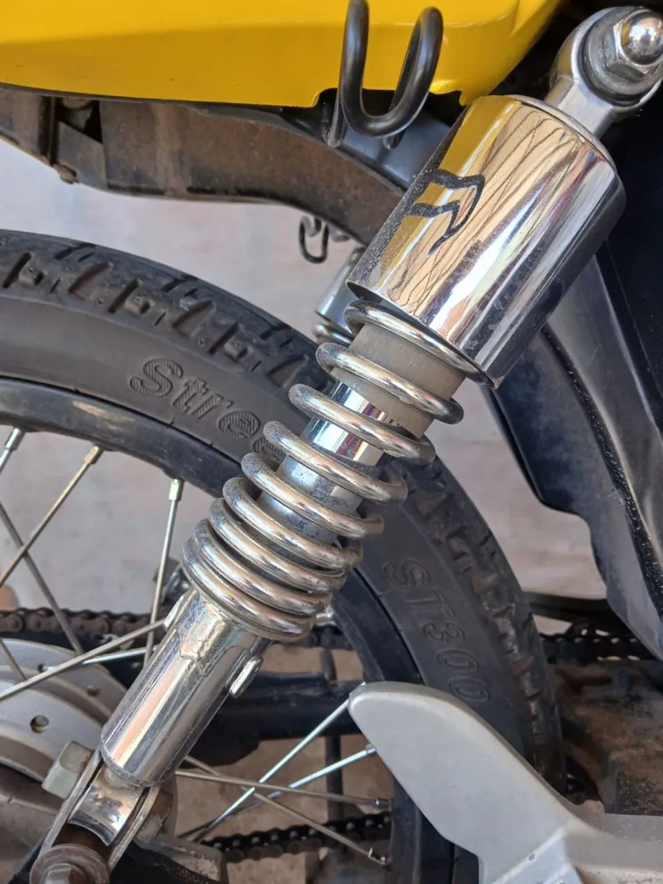 Amortecedor Traseiro Cromado para Moto
