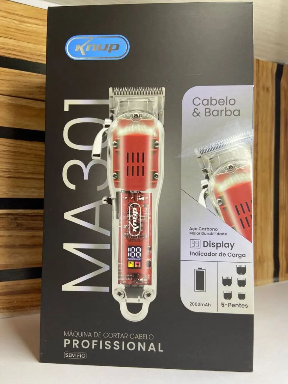Máquina de Cortar Cabelo sem Fio com Display - MA301 Knup - Foto 3
