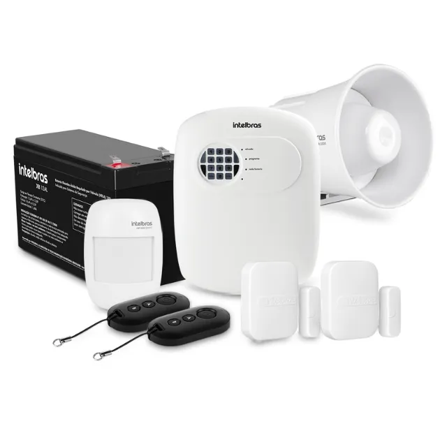 Kit de Alarme com Central 24 NET - Completo e Instalado!