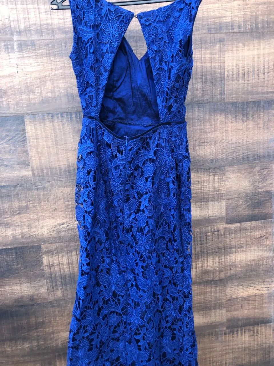 Vestido de festa - Azul Royal de Renda - Foto 2