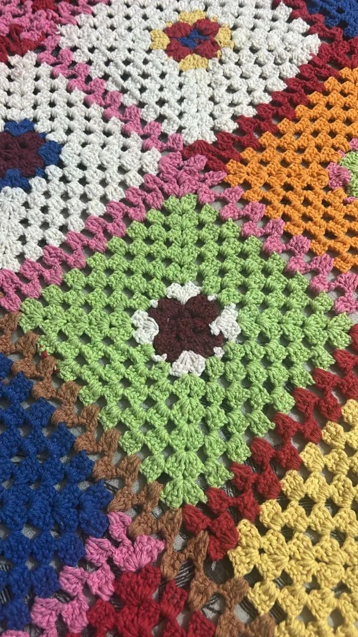 Colcha de casal de crochê - Foto 4