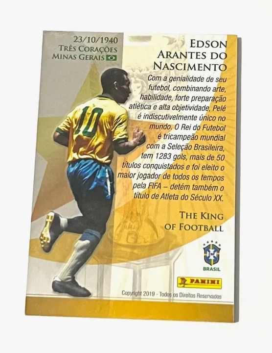 Card Especial do Rei Pelé - Item de Coleção Panini - Foto 2