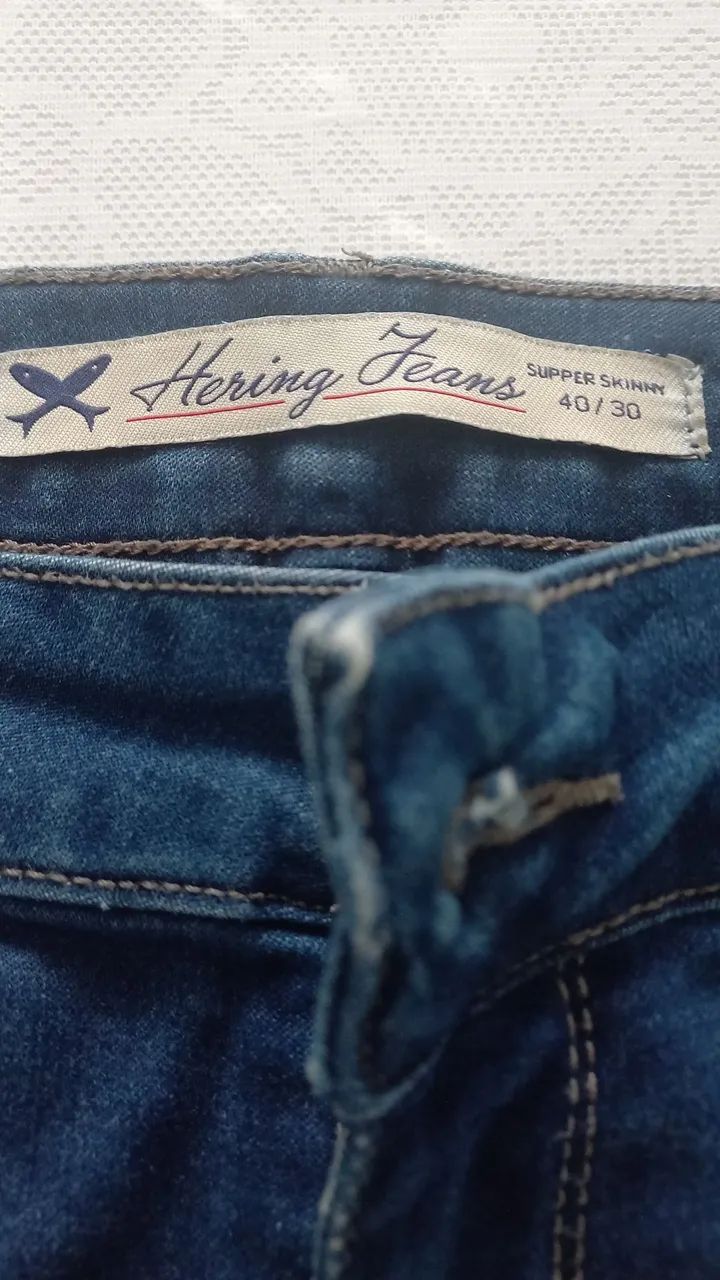 Bermuda feminina azul  tamanho 40  Hering  usada  - Foto 4
