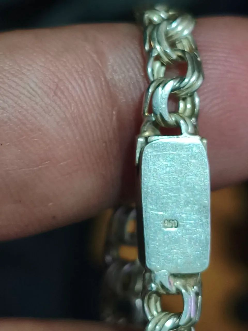 Pulseira de Prata 950 Grumet com elos duplos  - Foto 4