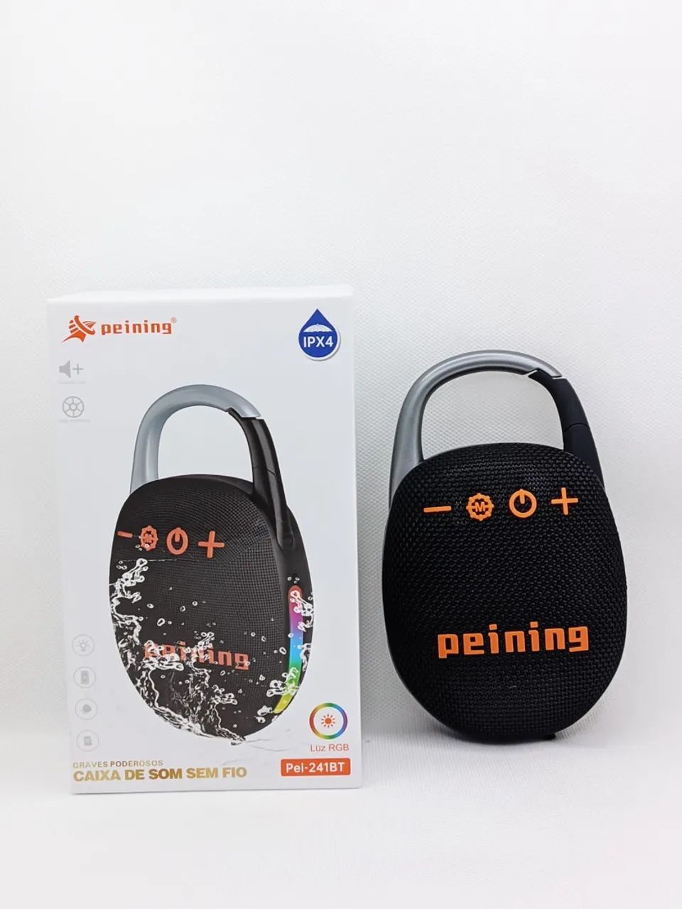 Caixa de Som Bluetooth Peining Pei-241BT - Graves Poderosos pra bike e áreas externas