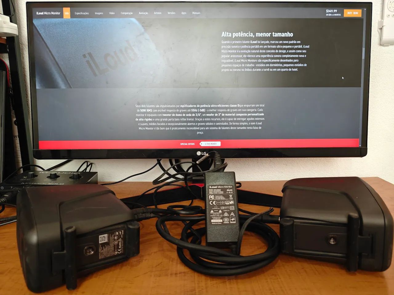 iLoud Micro Monitor de Referência para estúdios de Gravação Caixa de Som com Bluetooth - Foto 3