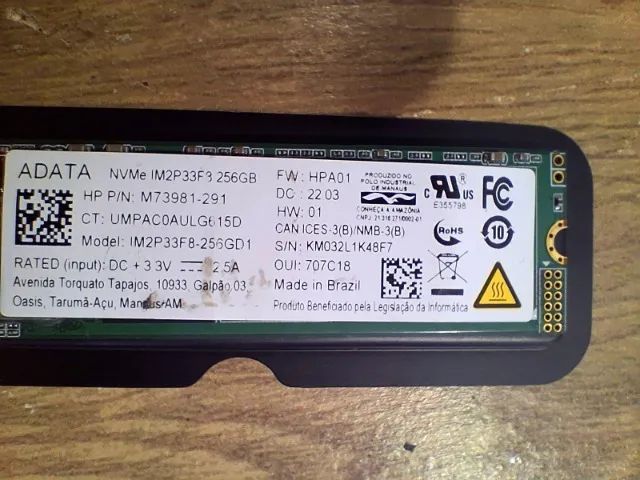 ? SSD NVMe ADATA 256GB - High Performance for Your PC or Notebook!64308008749058122