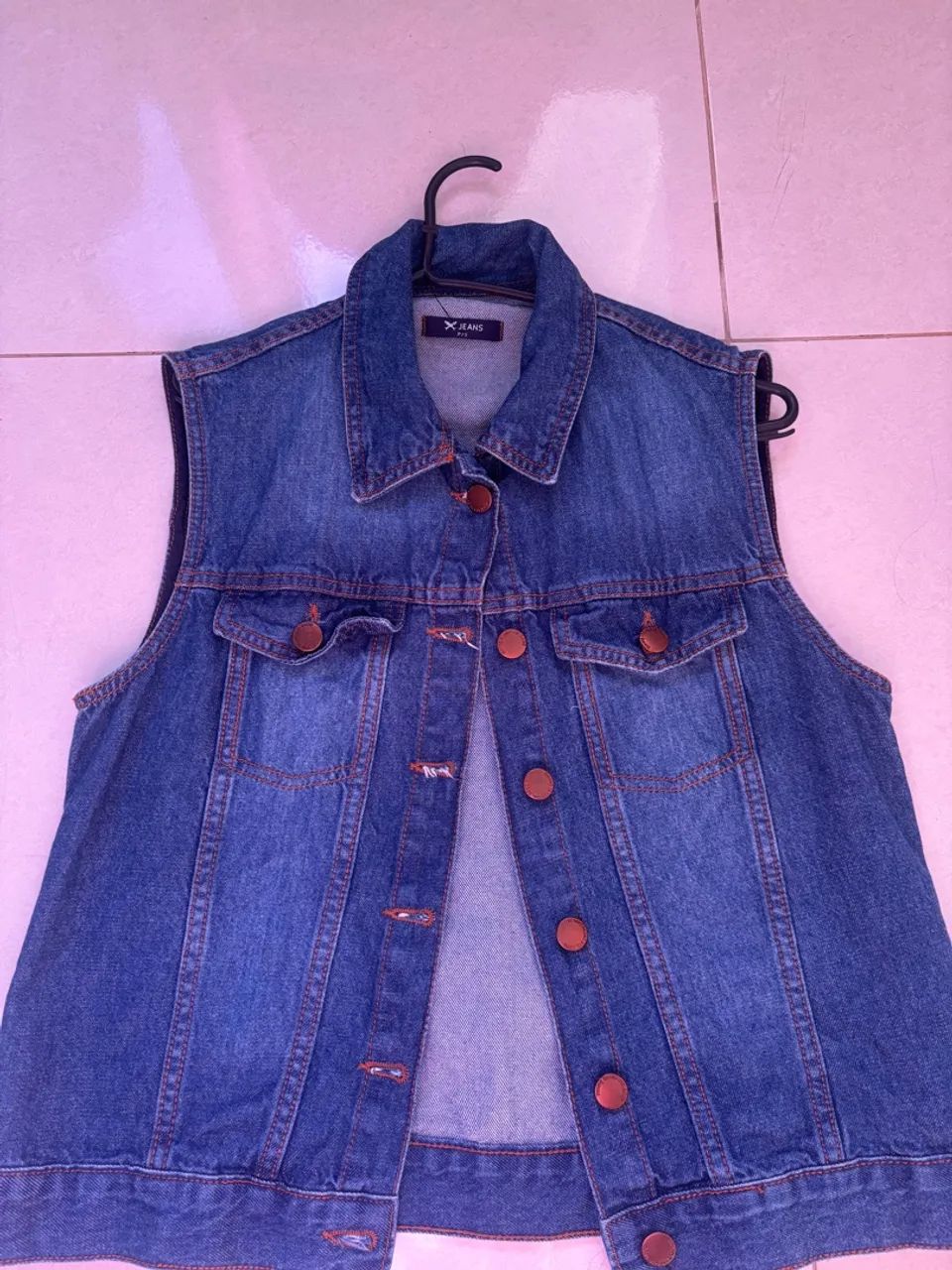 Colete Jeans Azul Moderno - Foto 2