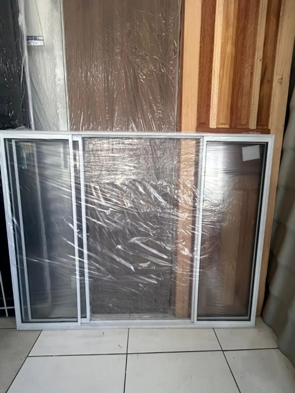 JANELA ALUM BRANCO 4F 120X150 Leia a descrição 