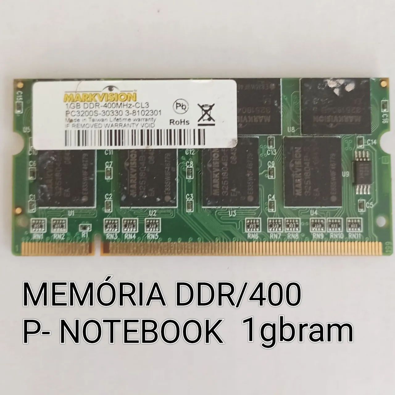 Memória RAM 1GB DDR/400 Notebook ( Antigo ) - Foto 2