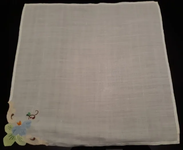 Guardanapos em Organza com bordado floral