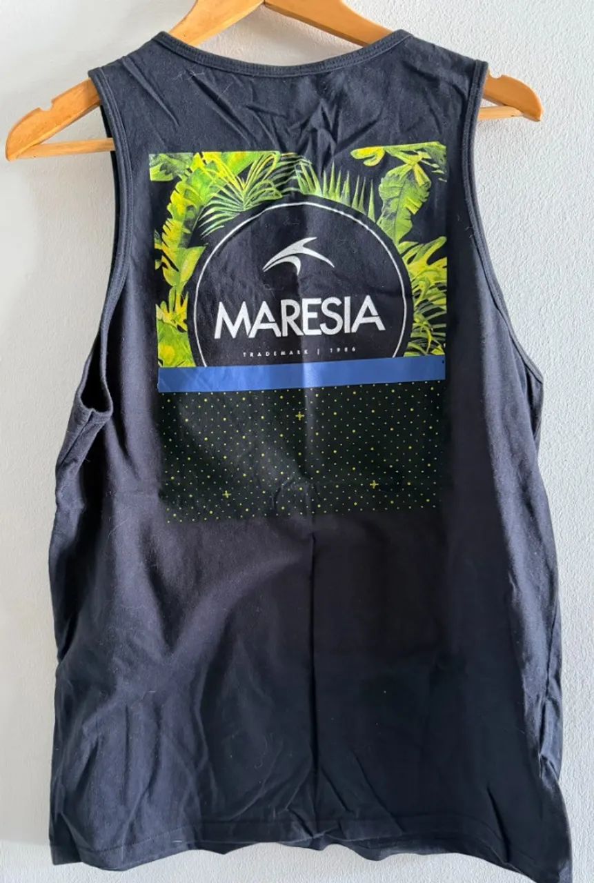 Camisa básica, Preta regata, Maresia, Tamanho M - Foto 2