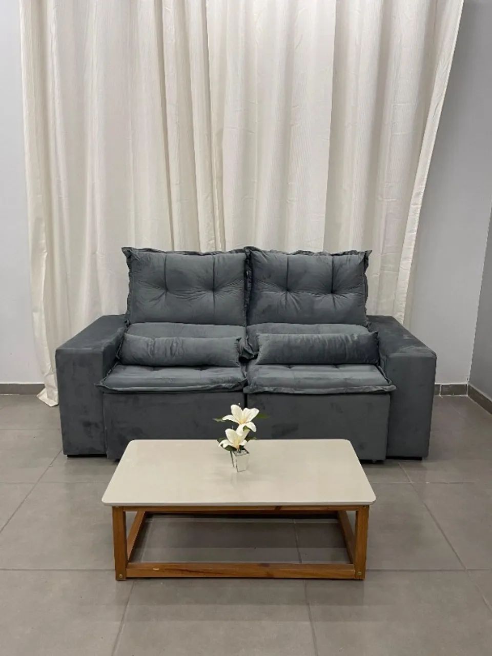 Sofá Retrátil e Reclinável Becan - Foto 4