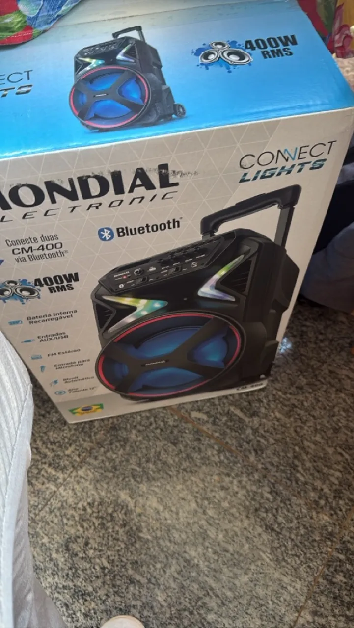 Caixa de Som Mondial Connect Lights CM-400