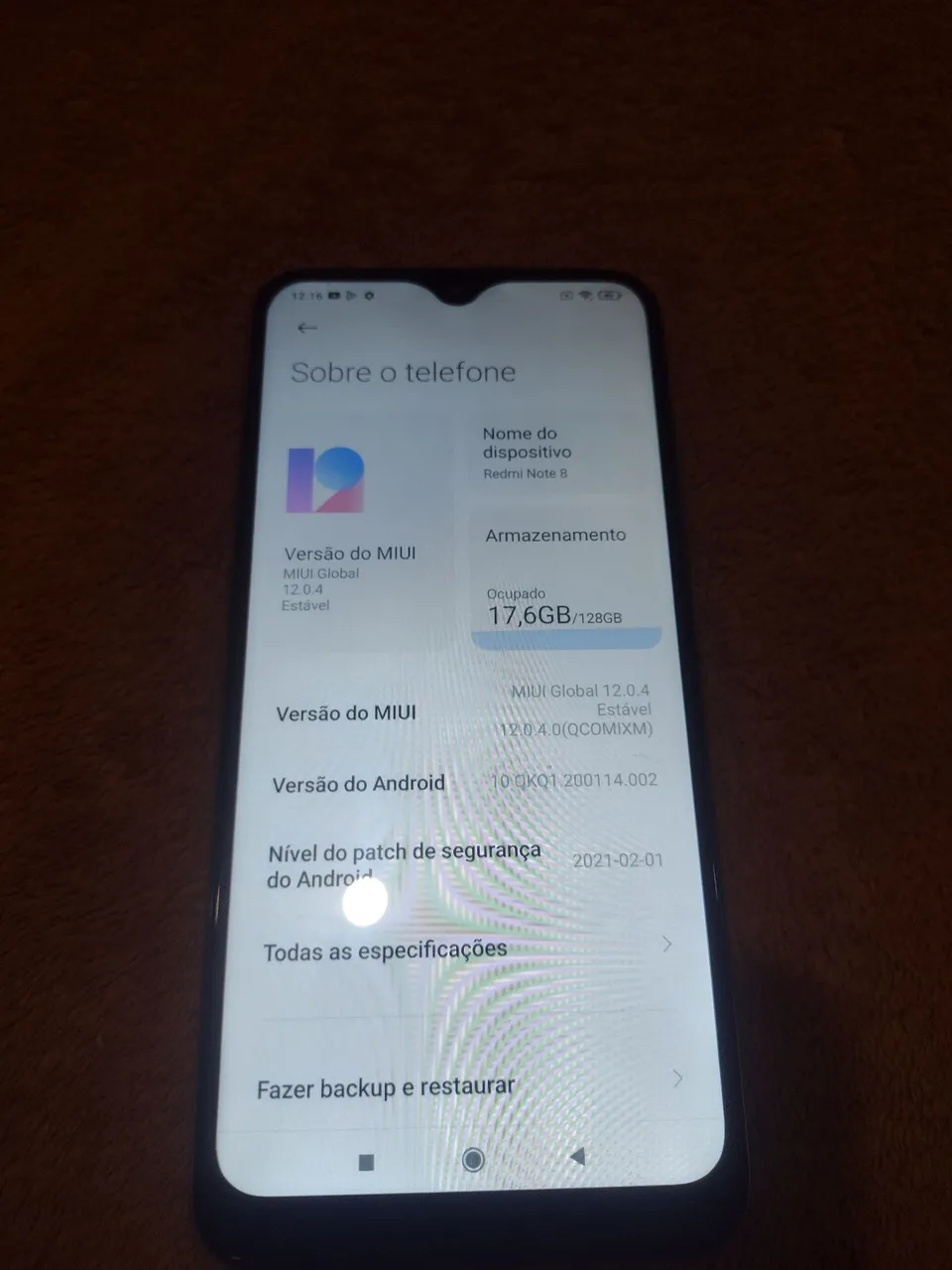 Redmi noté 8, traz capinha e proteção de tela !!!