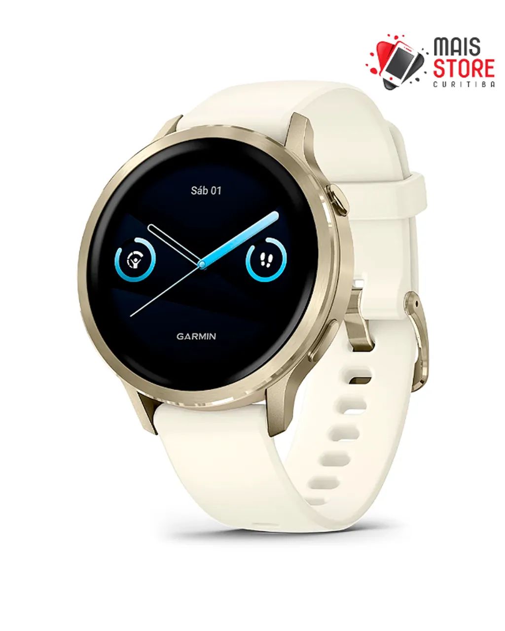 Relógio Garmin Venu 4 -41 MM - Gold/Bone (010-03013-00) (Novo/Lacrado)