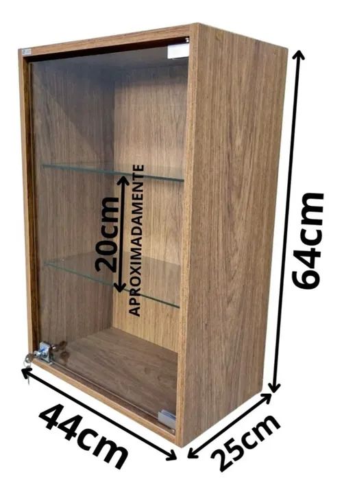 Vitrini Suspensa Fechadura Porta Vidro  - Foto 2