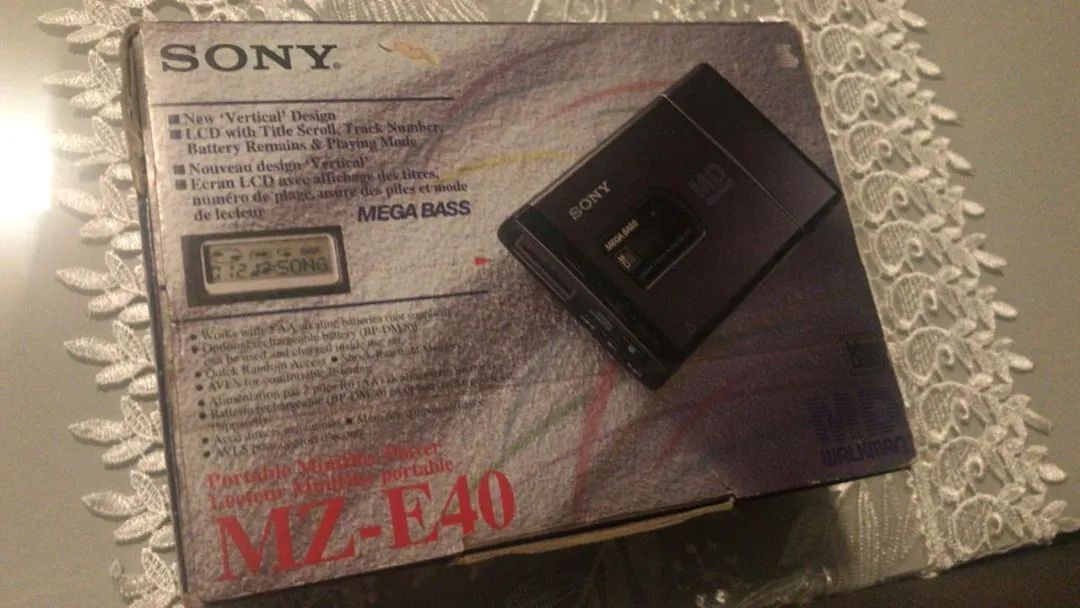 Walkman mini disc player portátil sony zero na Caixa 
