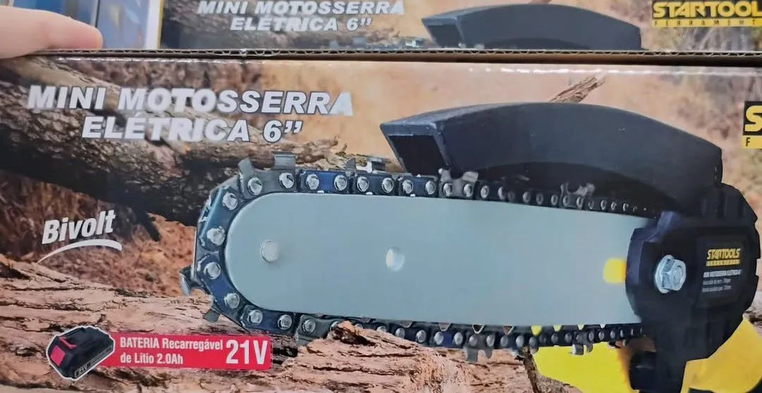 Mini Motosserra Elétrica 6" Recarregável 21V - StarTools