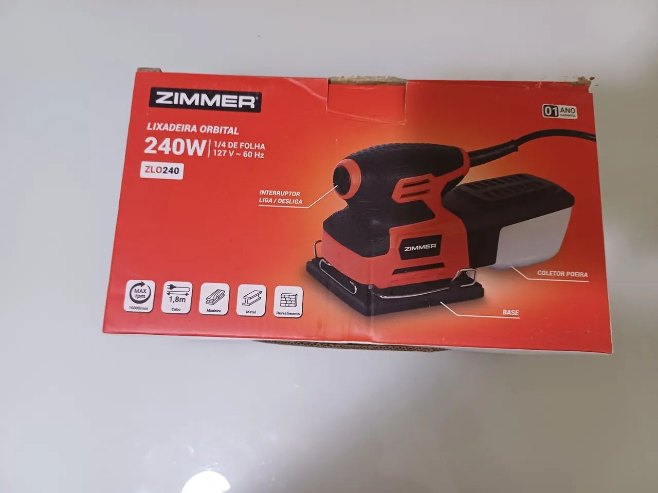 Lixadeira Orbital Zimmer 240W - Foto 2