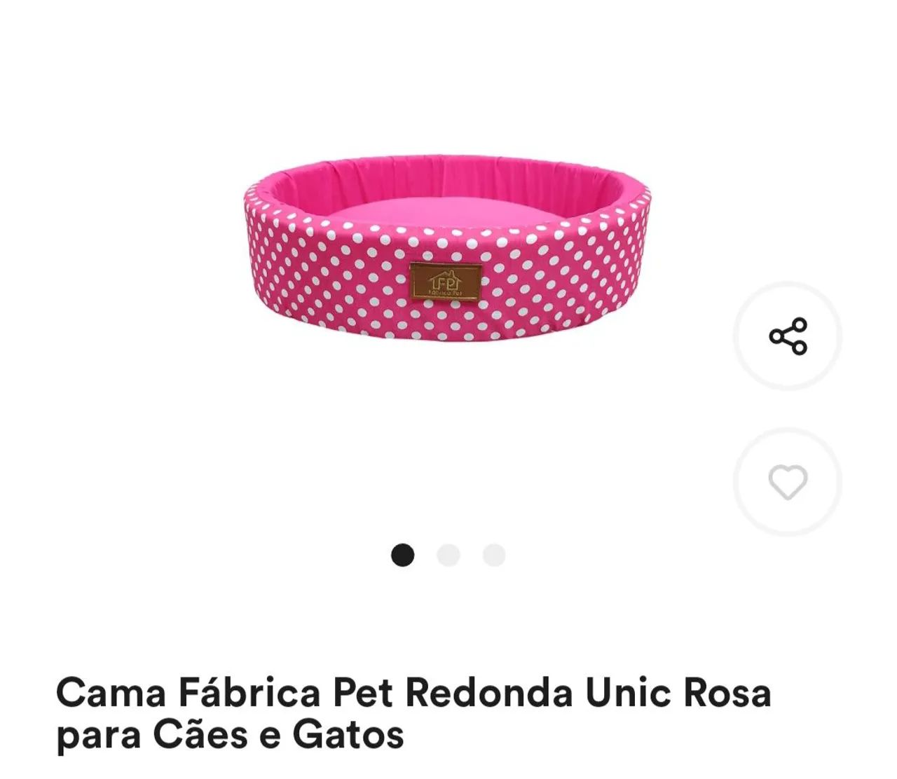 Cama Pet Redonda Unic para Cães e Gatos