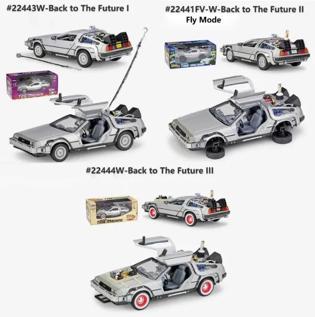 DeLorean De Volta Para o Futuro I, II e III - Welly 1/24