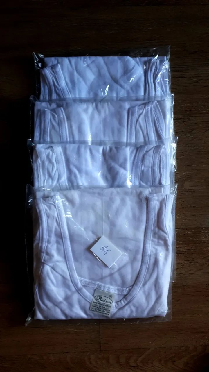 Kit 5 Camisas Regatas 100% Algodão - novas - Tam. GG - Foto 4
