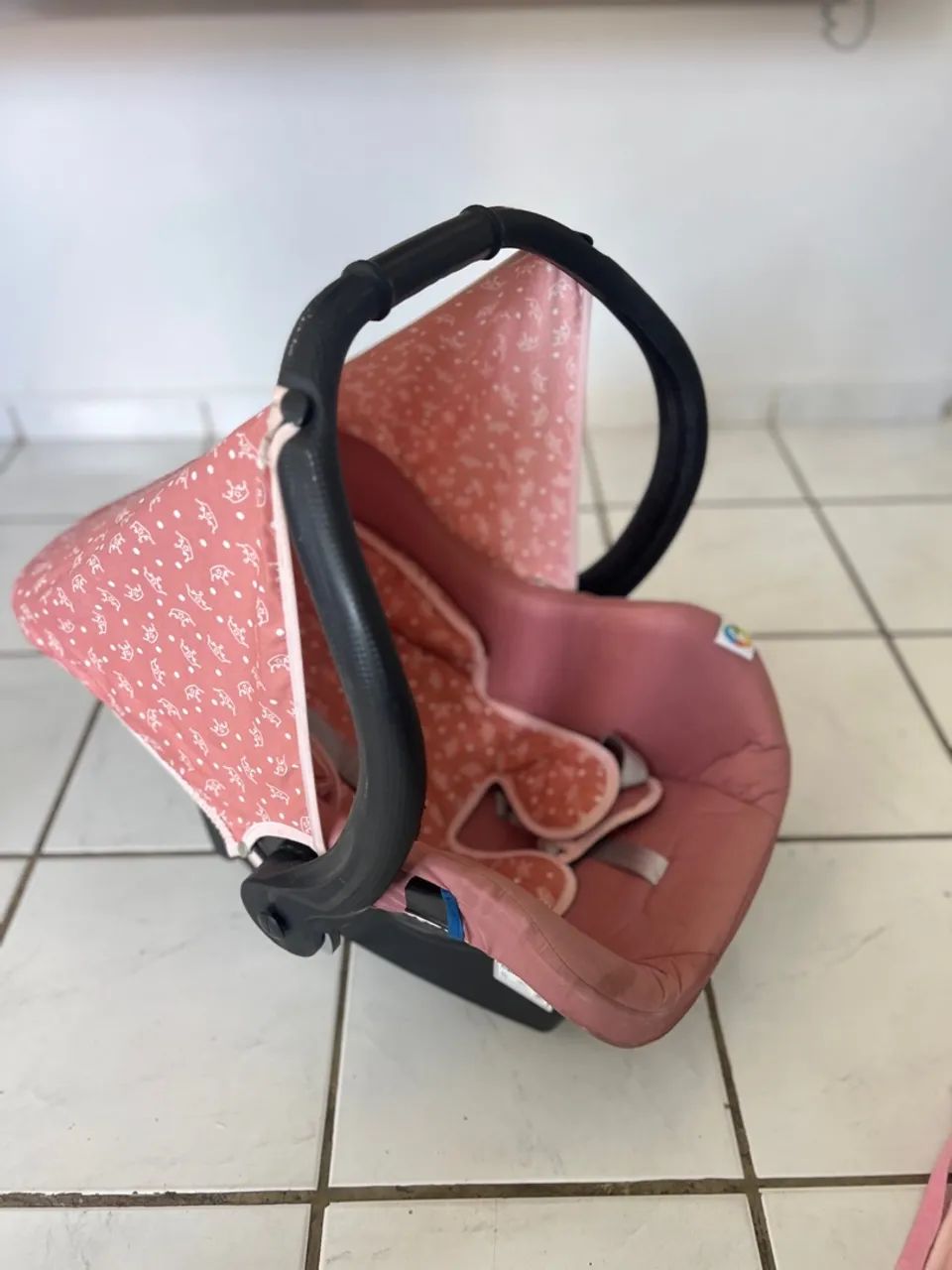 Bebê Conforto Rosa com Desenho de Ursinhos - Foto 2