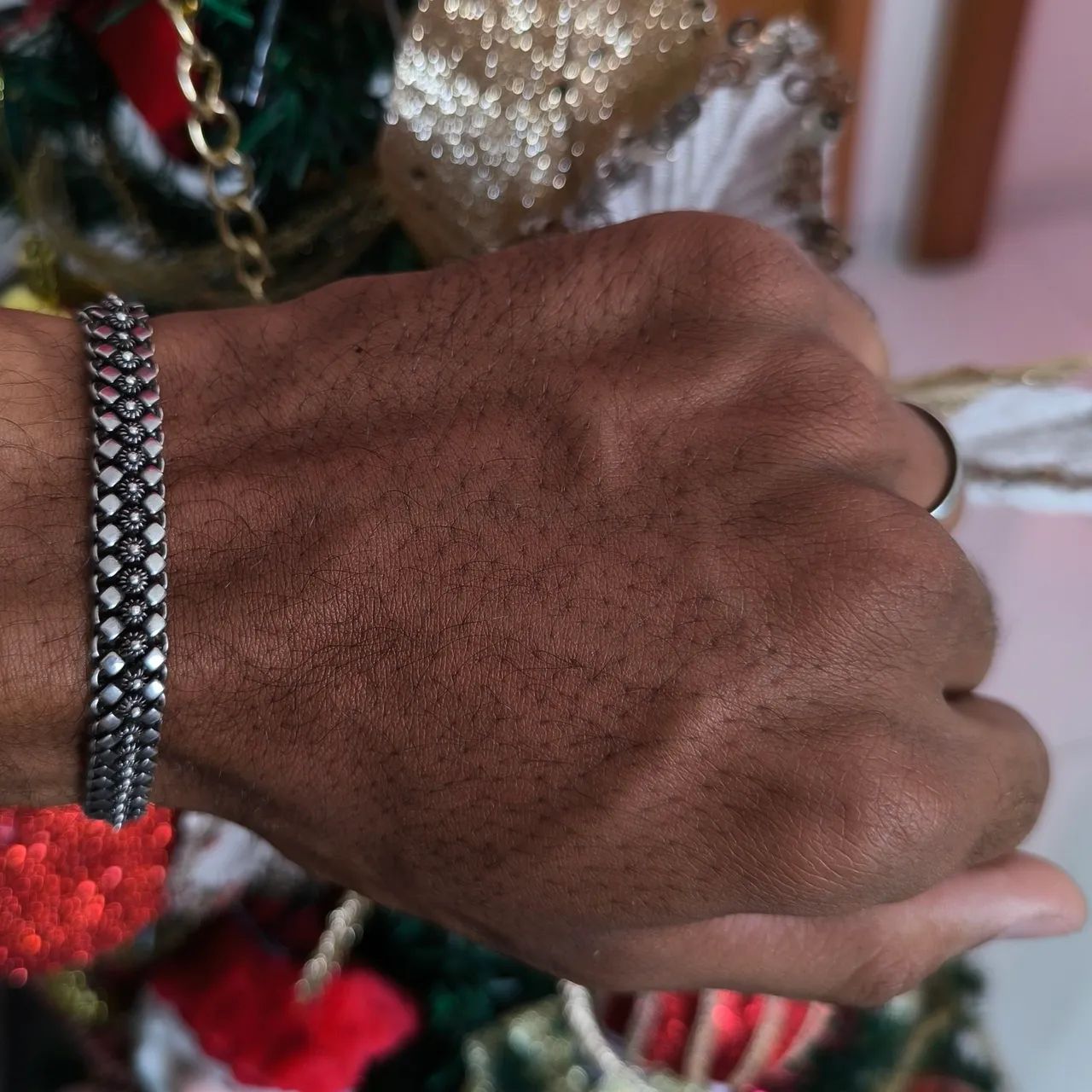 Pulseira de prata indiana, peça única - Foto 2