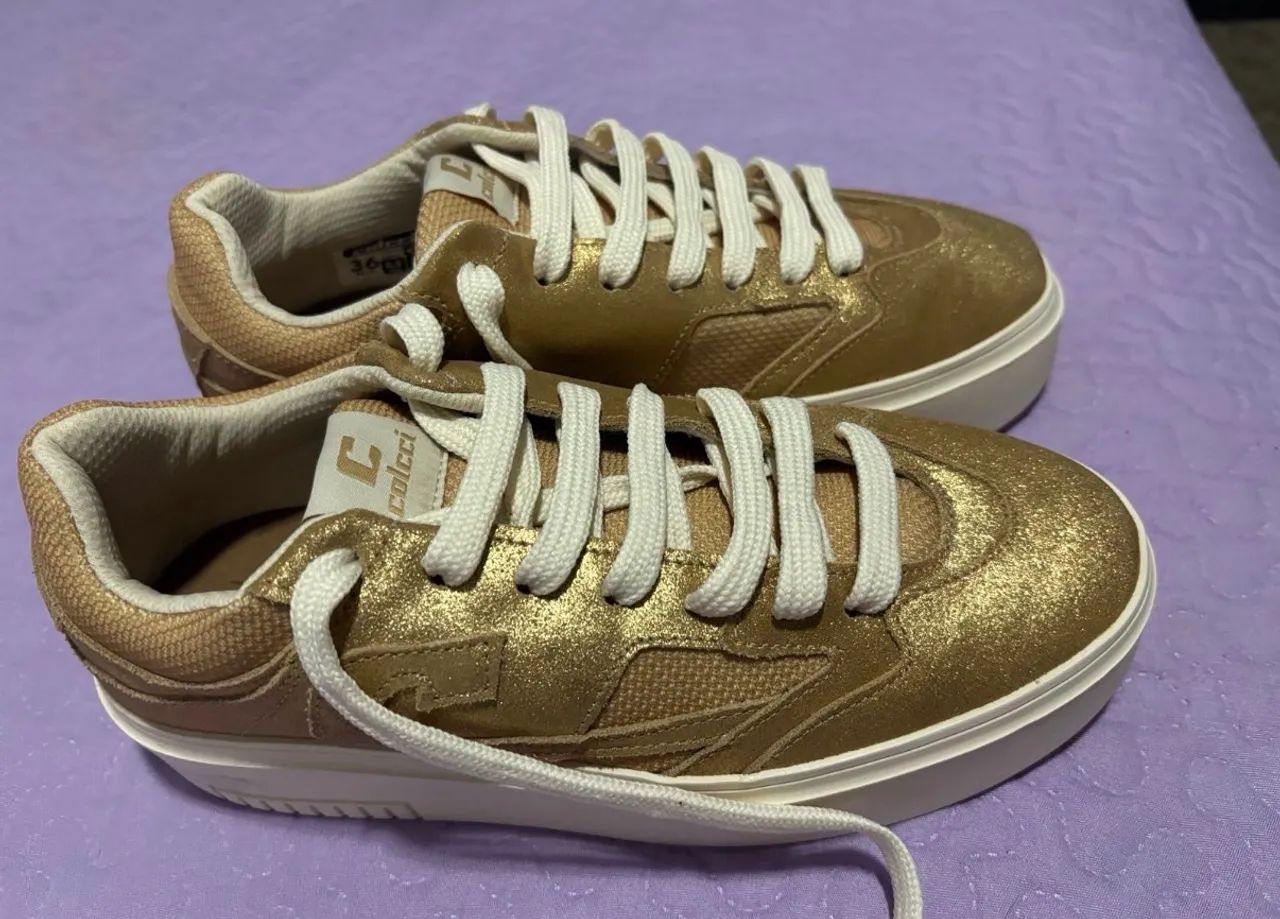 Tênis colcci 006 Cool dourado  - Foto 2