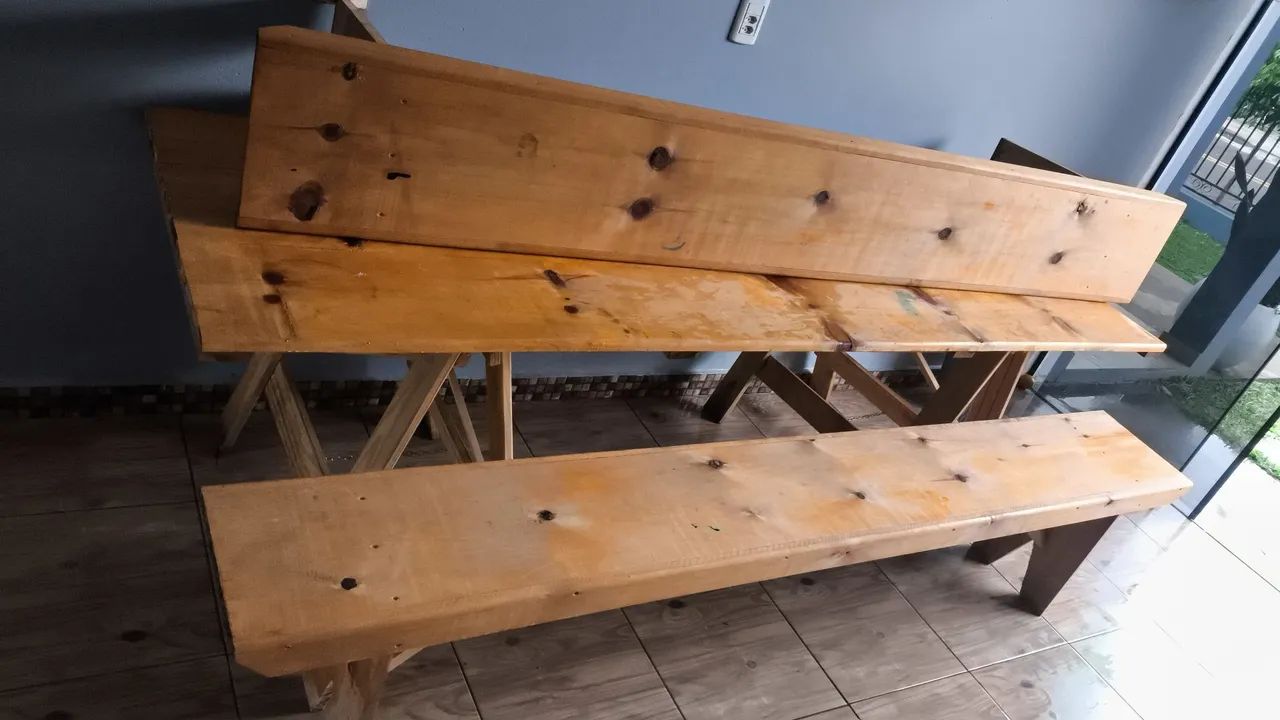 Mesa em madeira de pinheiro  - Foto 3