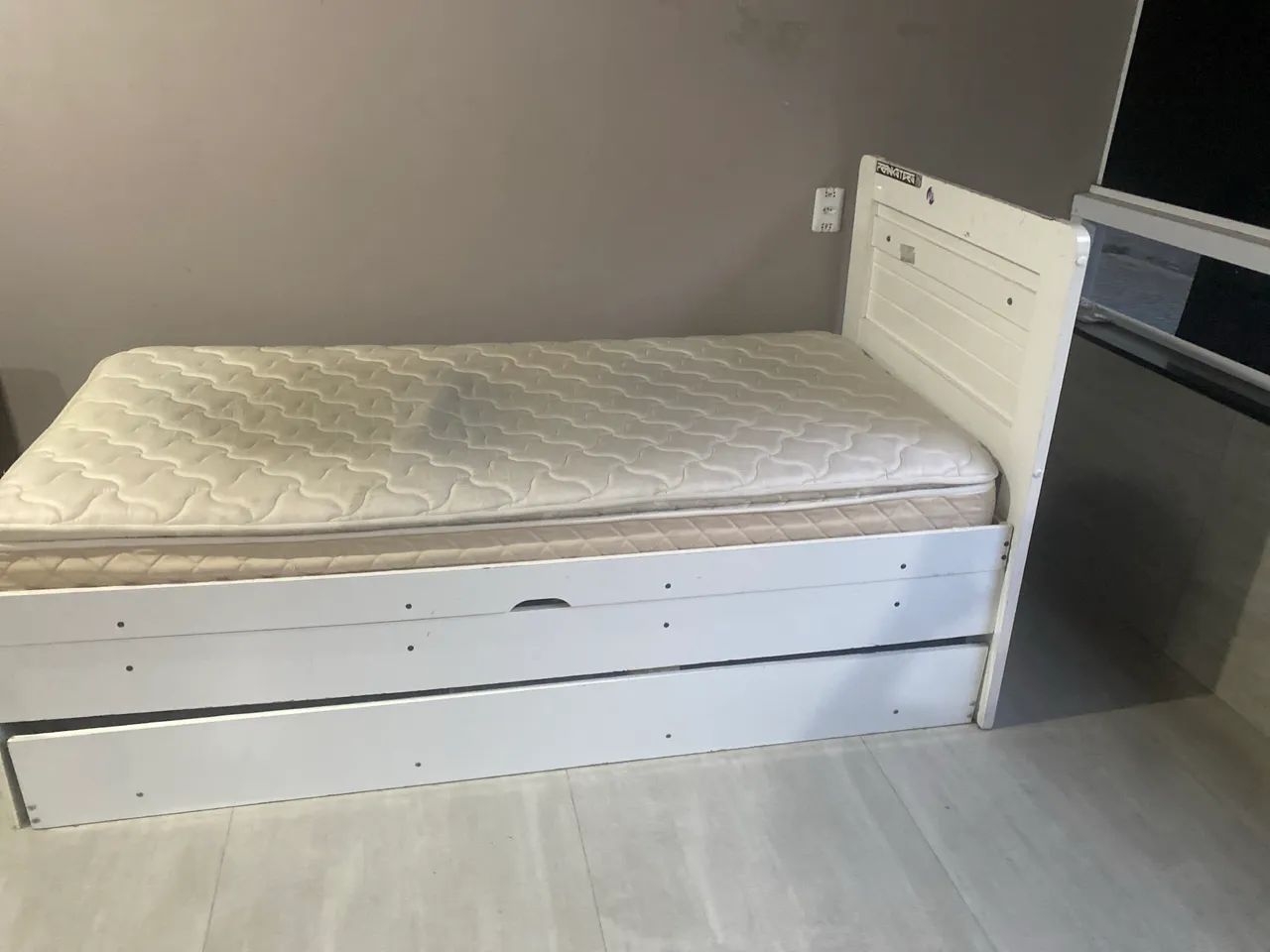 CAMA SOLTEIRO COM AUXILIAR E BAÚ  - Foto 5