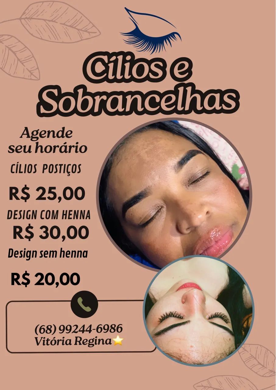 Cílios e sombrancelha