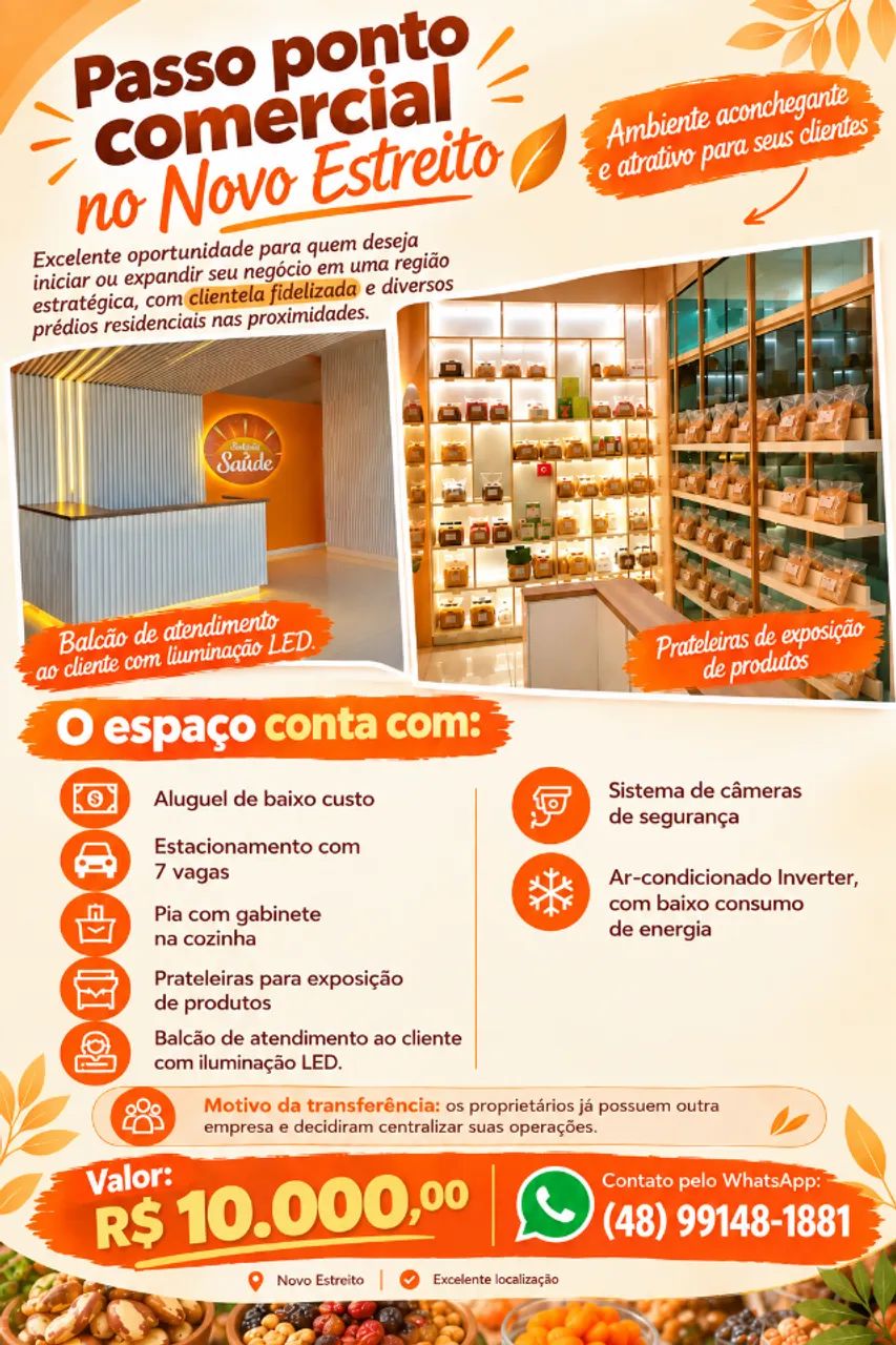 Passo o Ponto Loja no Novo Estreito