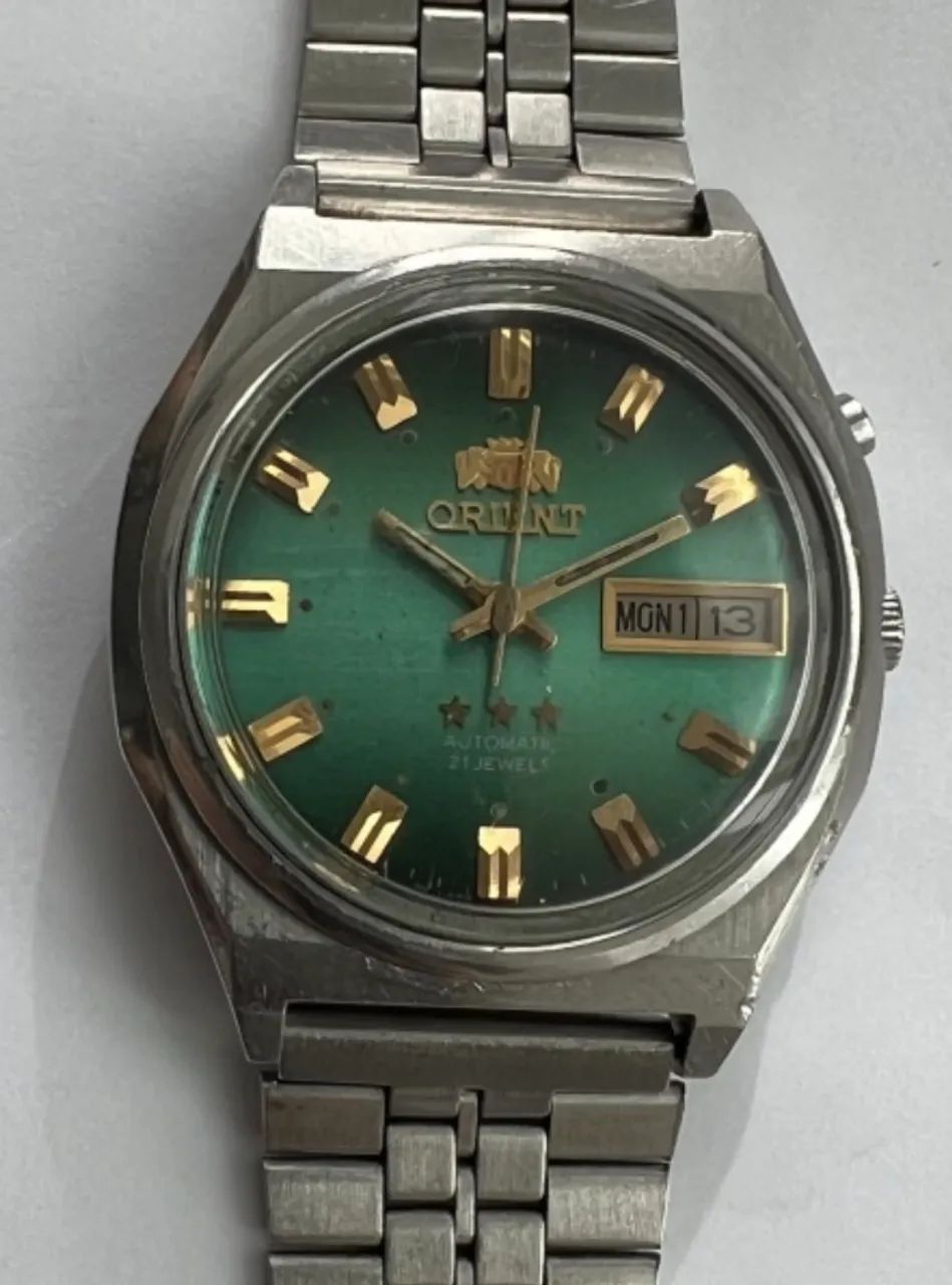 Orient 3 Estrelas Verde Bold Indexes