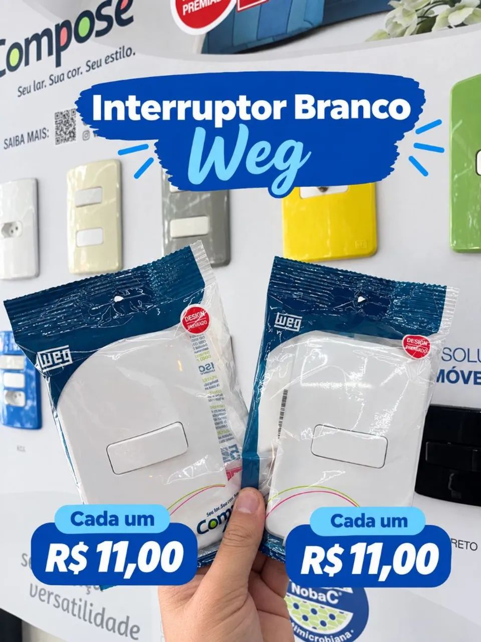 Tomadas e interruptores Weg - Foto 2