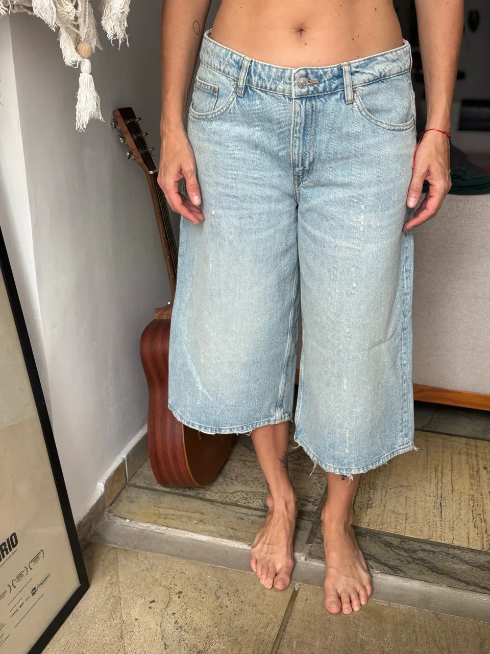 calça pantalona jeans Zara - Foto 2