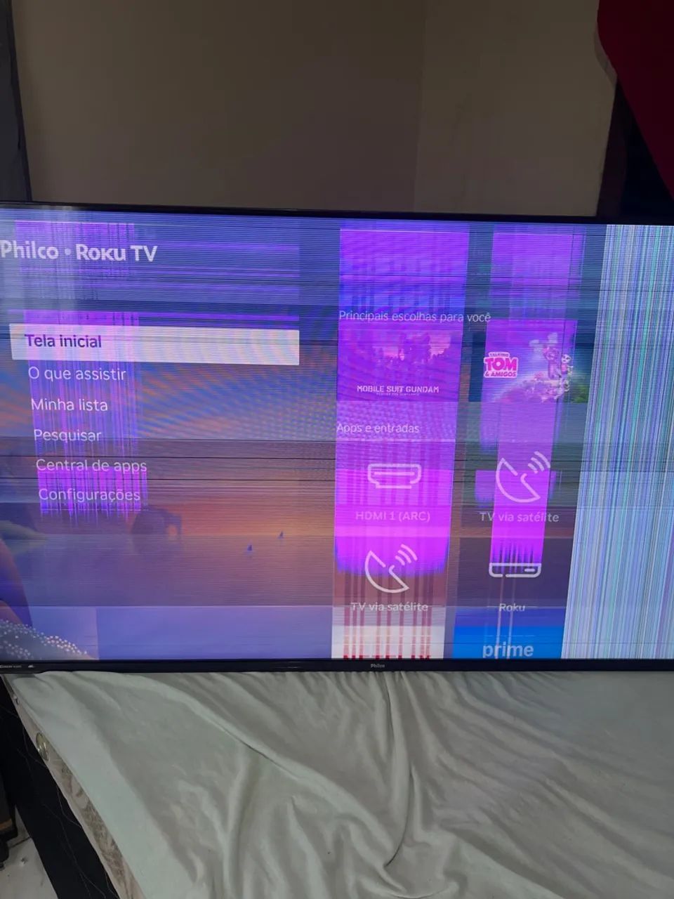 Televisão com a tela danificada  - Foto 2