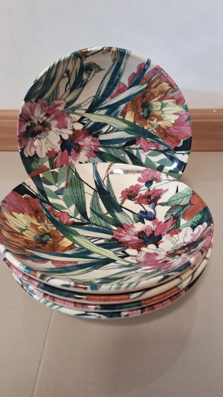 Conjunto de pratos Porto Brasil 21cm