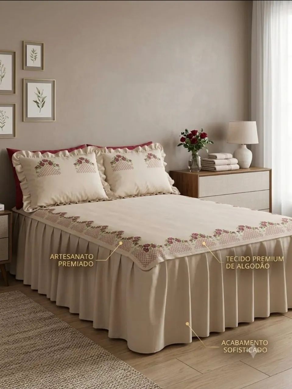 Conjunto de cama  tamanho king