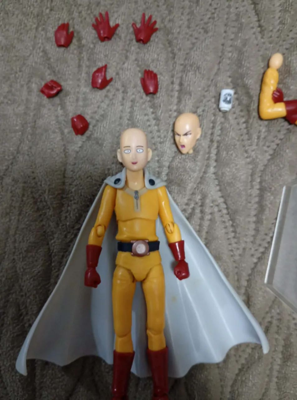 saitama figma bootleg anime one punch man action figure saitama boneco - Foto 3