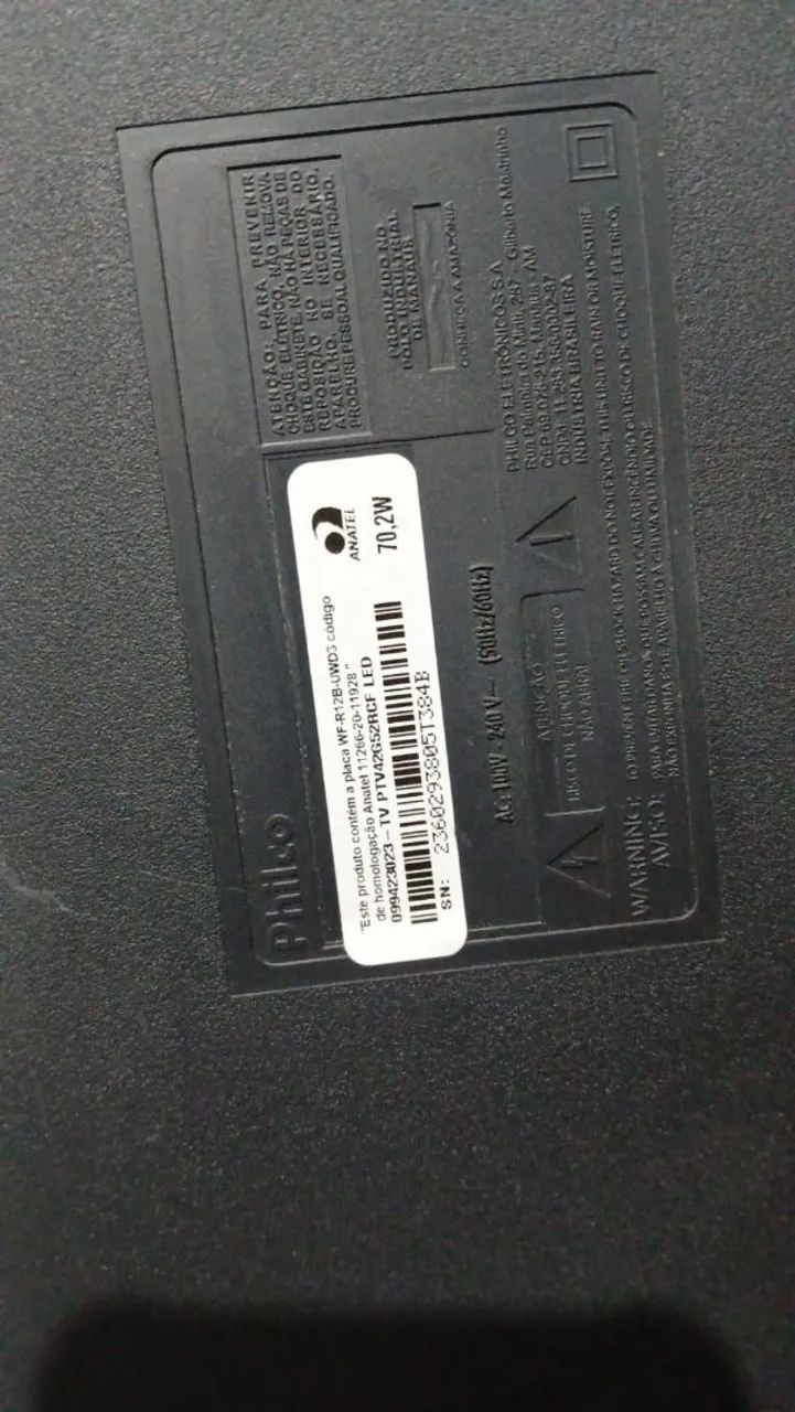 TV PHILCO 42 POLEGADAS COM DEFEITO NA TELA - Foto 4